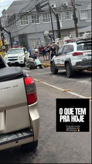 Homem em surto joga cachorro contra caminh