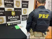 PRF e PC prendem em Santiago jovem com um tijolo de coca